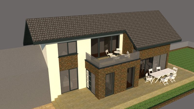 Haus mit Terrasse und Balkon von ARKAGO